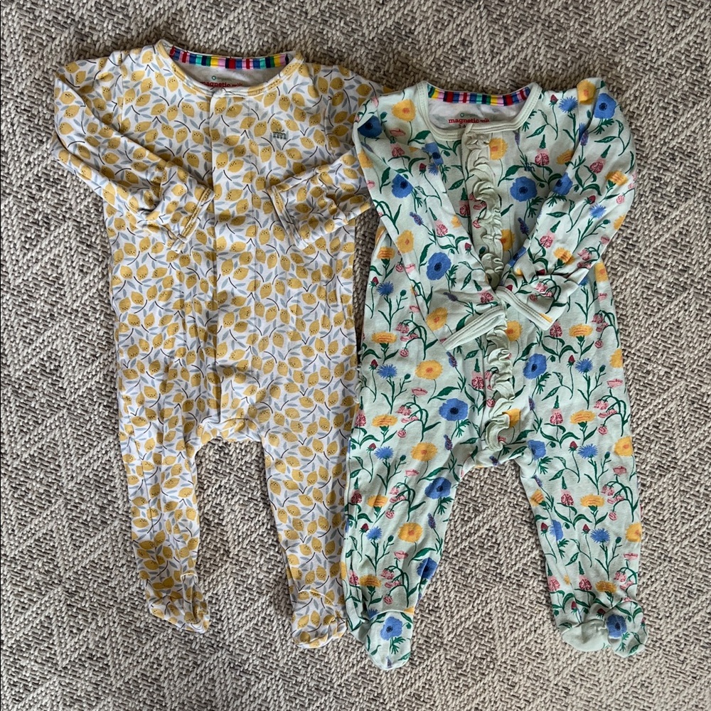 2 Magnetic Me Organic Cotton Baby Onesie